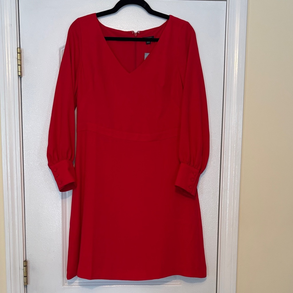 New with tags Ann Taylor Red Long Sleeve Dress